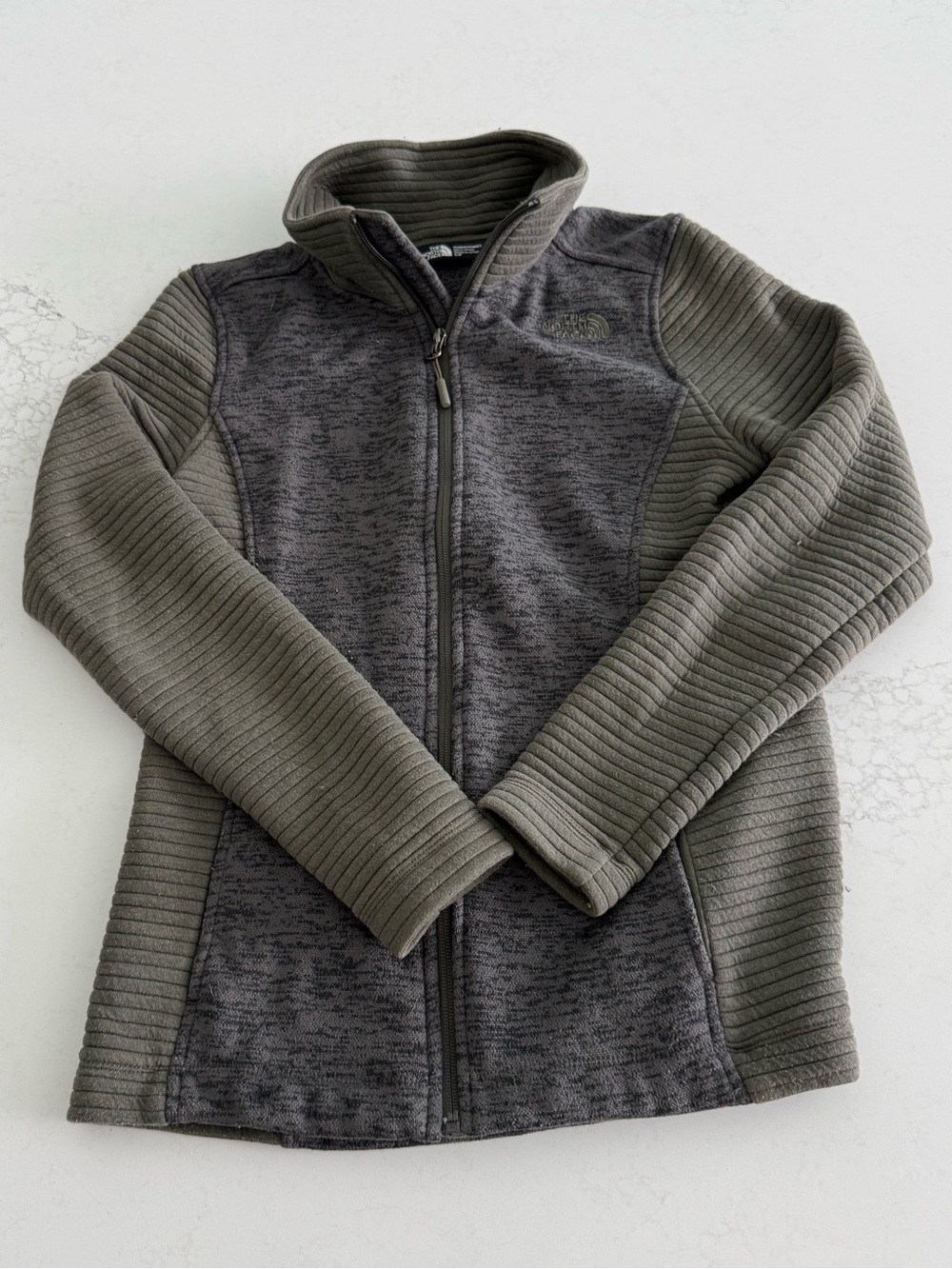 The North Face Women's Olive Green & Charcoal Full-Zip Utility Jacket